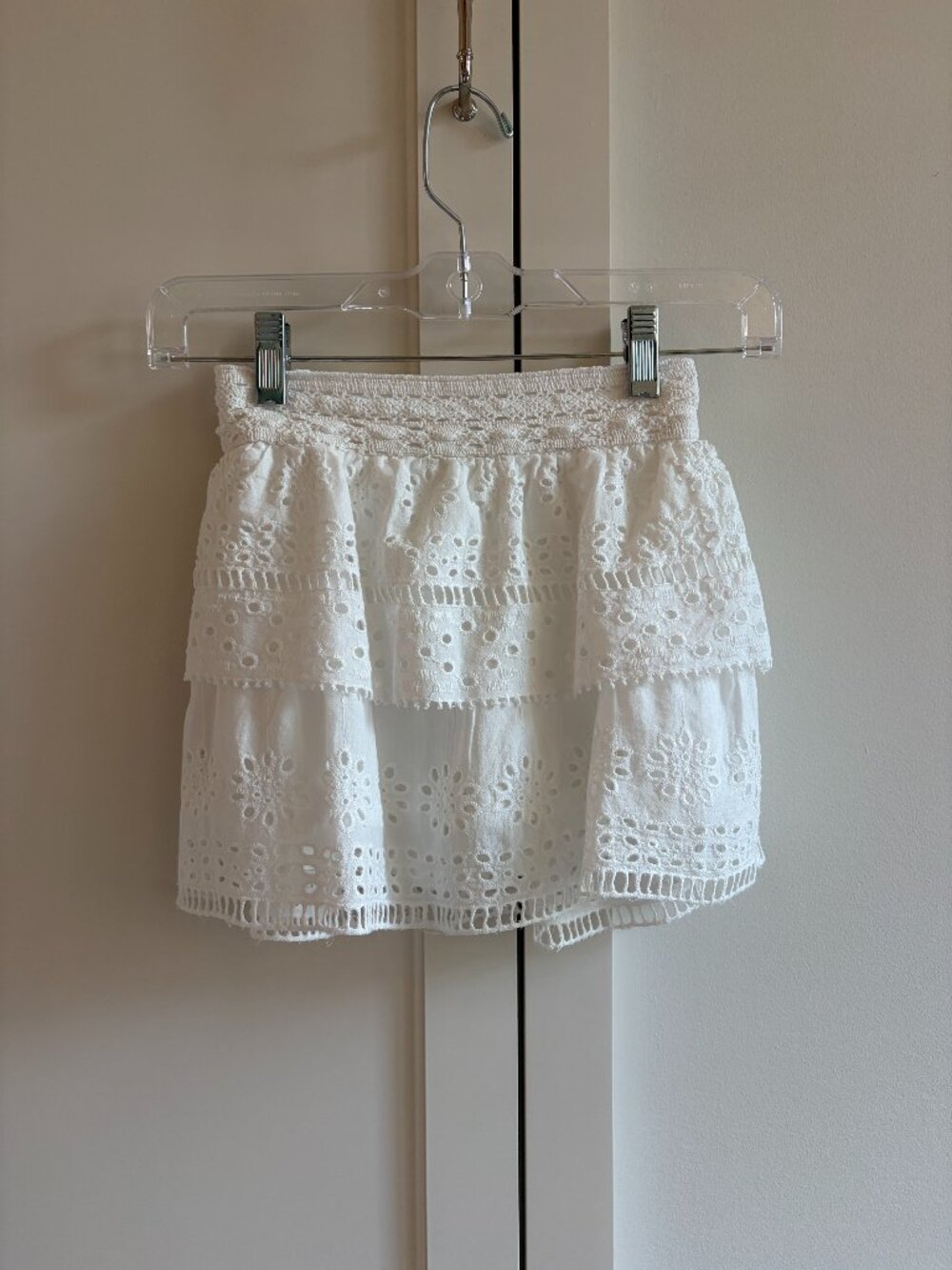 Zara Girl’s White Eyelet Skirt Size 8-9
